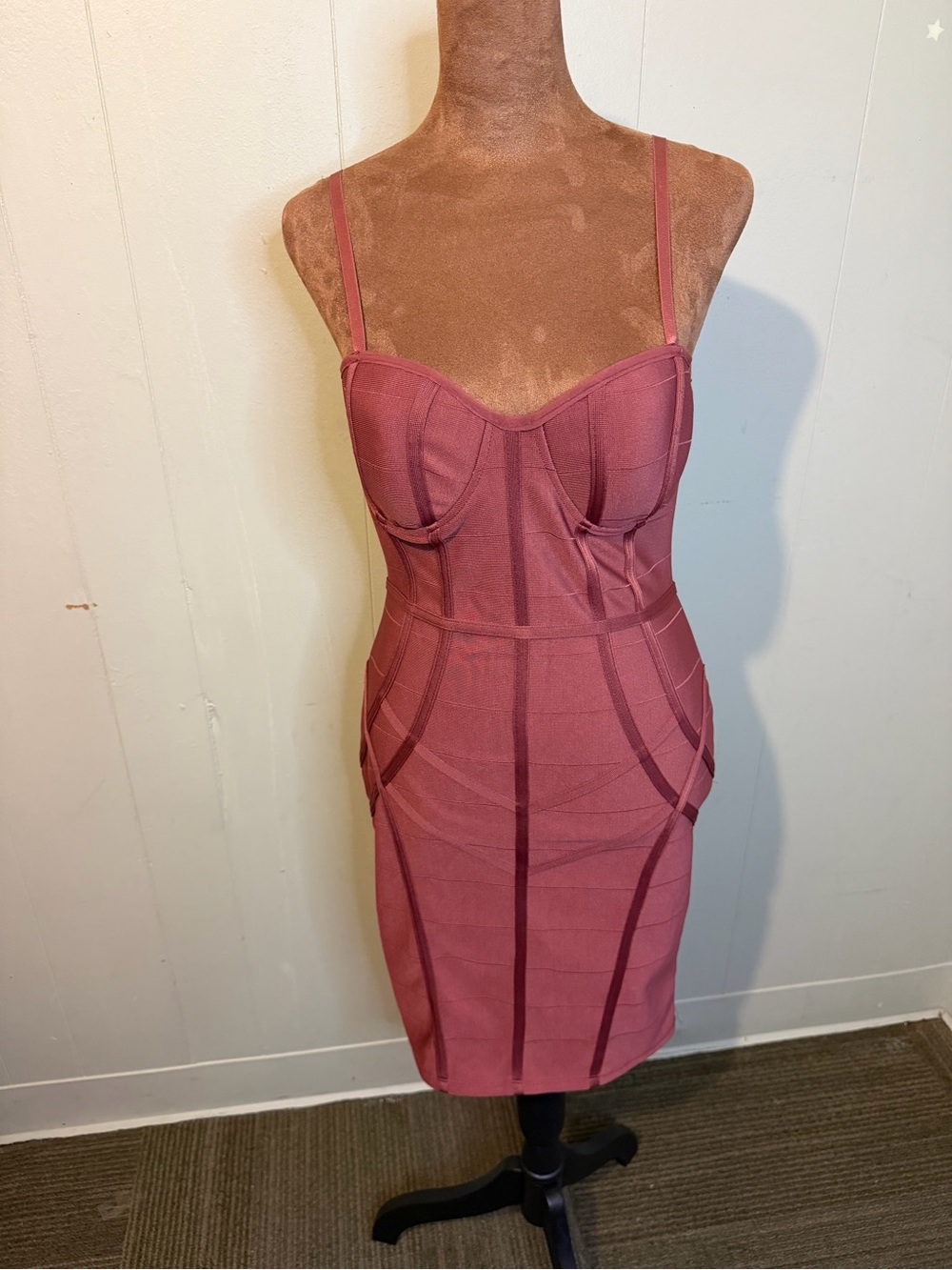 HAUTE MONDE pink Bandage Mini Dress Size S